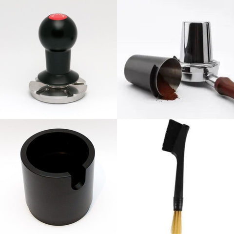 5 Star Pro Coffee Tamper + Dosing Cup + Brush + Clean Cup (Kit #1)